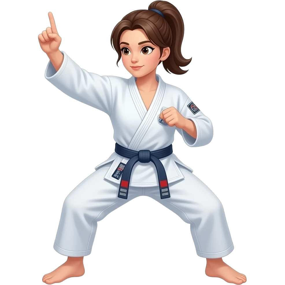 jujitsu brunette girl emoji