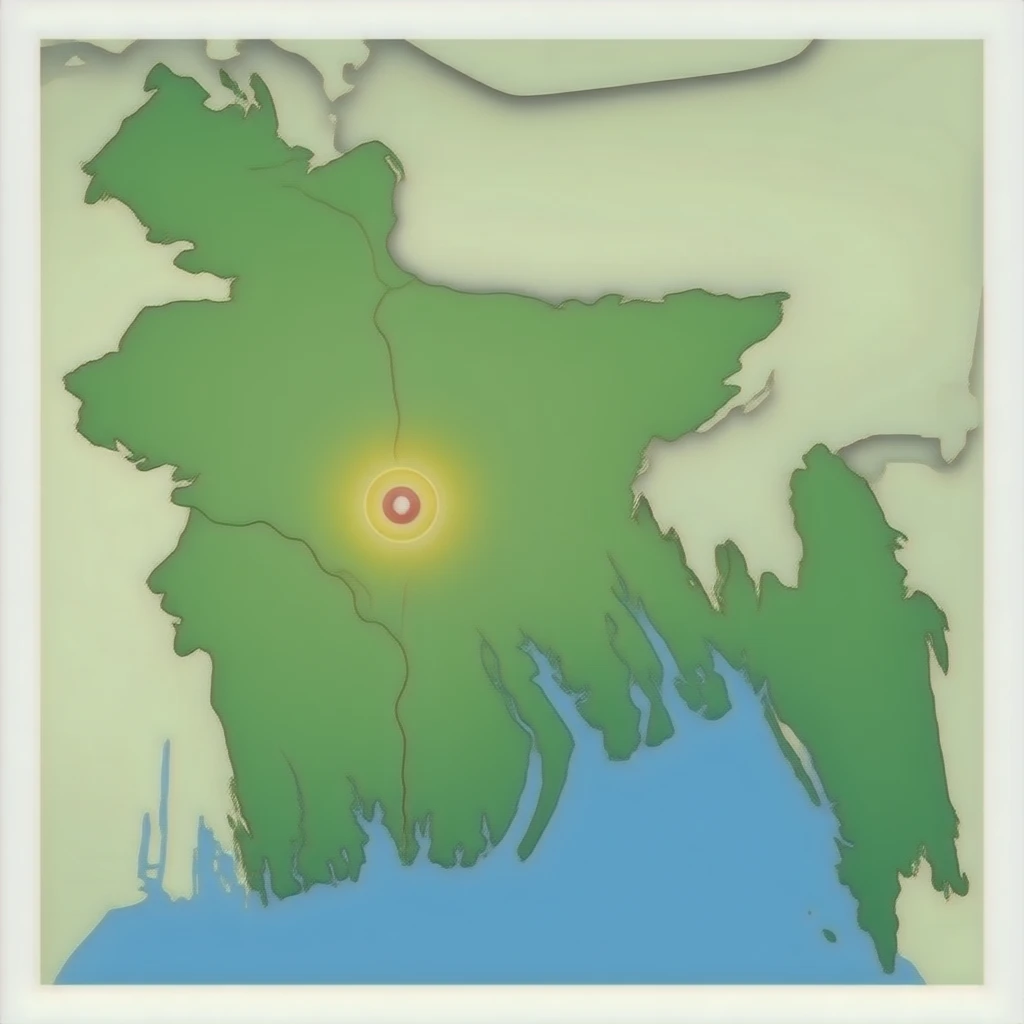 Bangladesh South Part Map like the selected image emoji