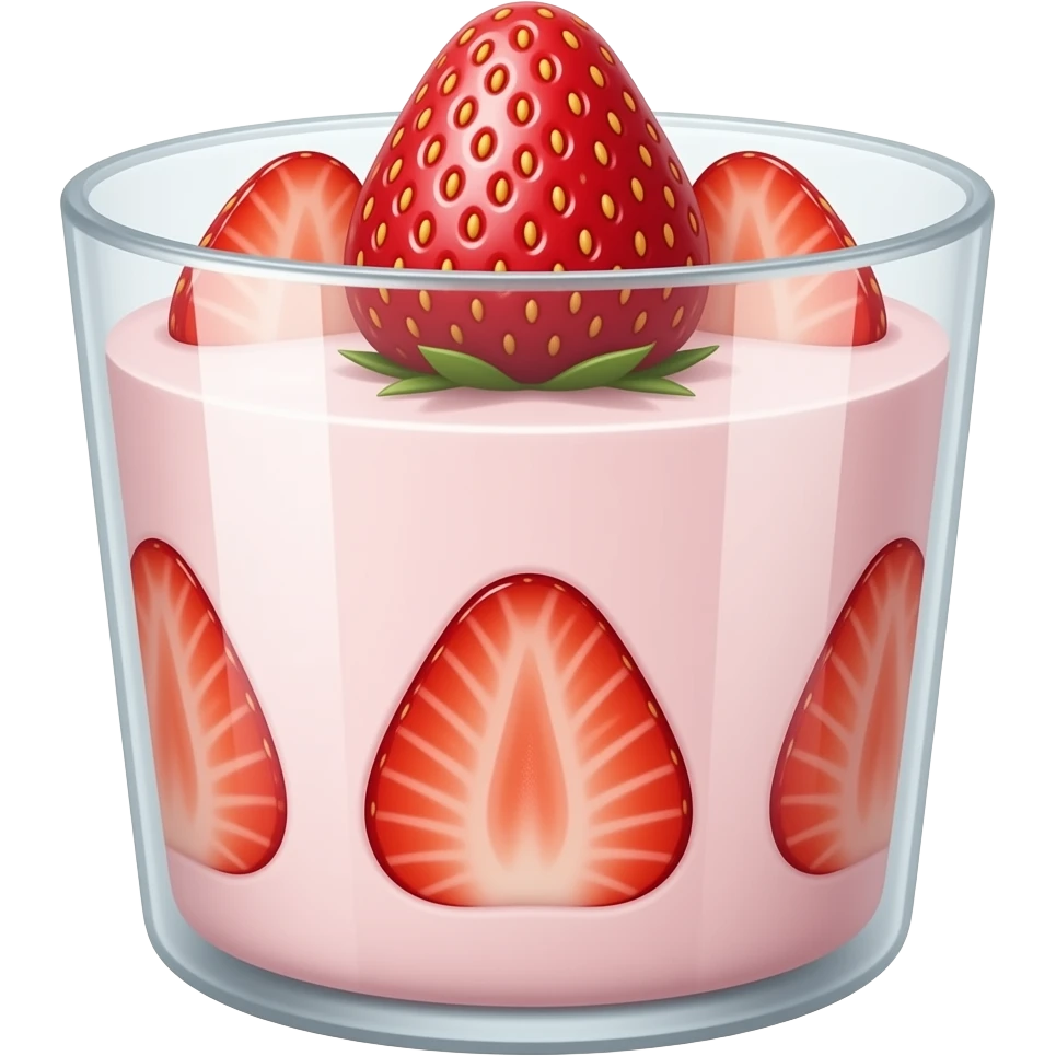 MOUSSE DE MORANGO NA TAÇA emoji