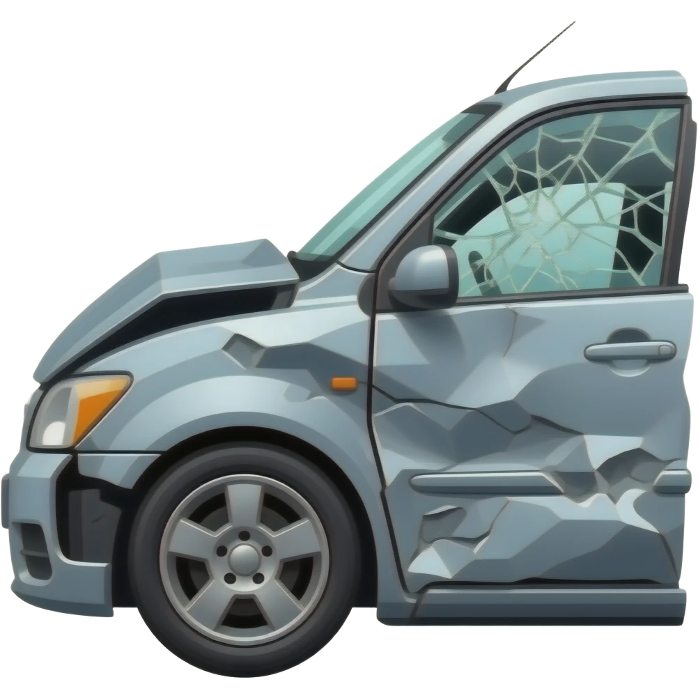 car wrack side view emoji