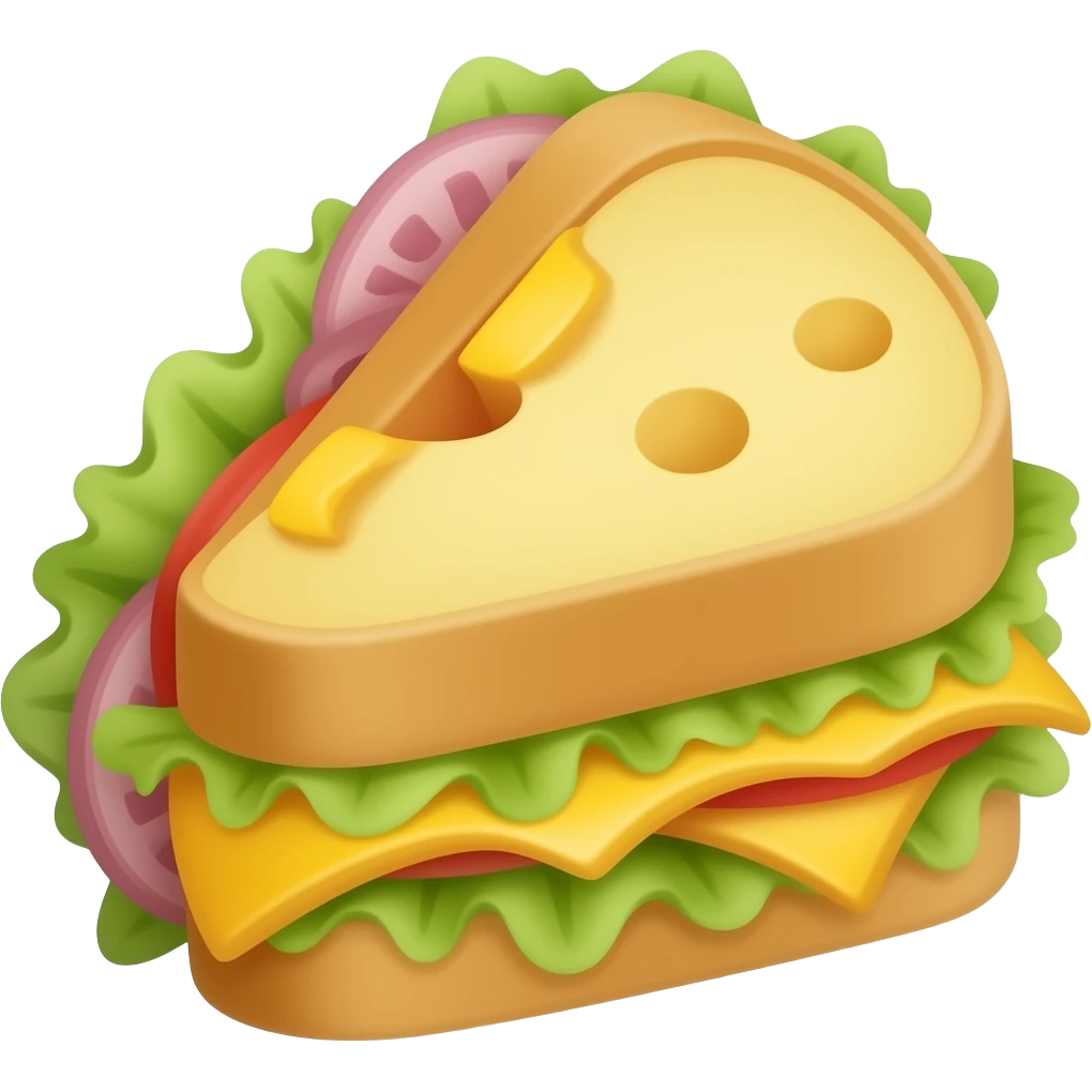 Hammer and cheese sandwich emoji