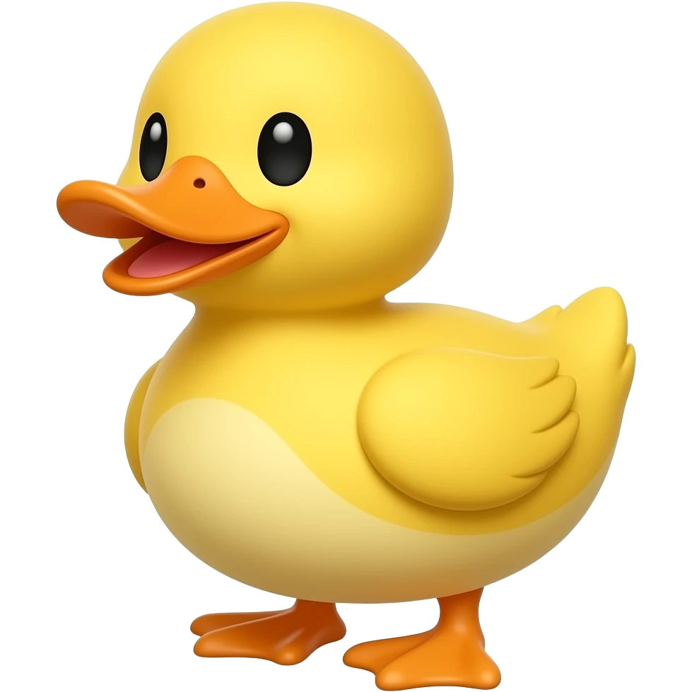 Cartoon 2d yellow duck emoji