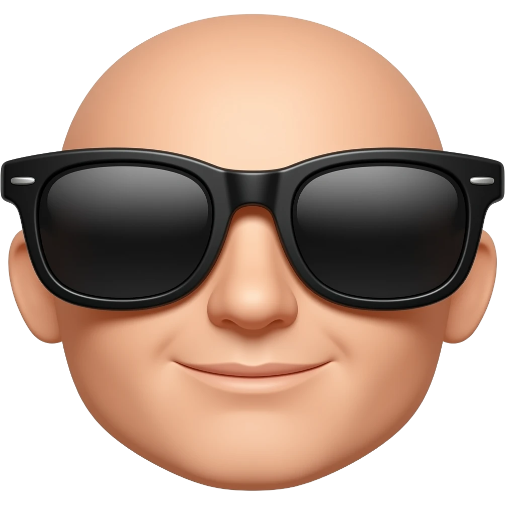 Sunglasses emoji but eyes above the glasses emoji