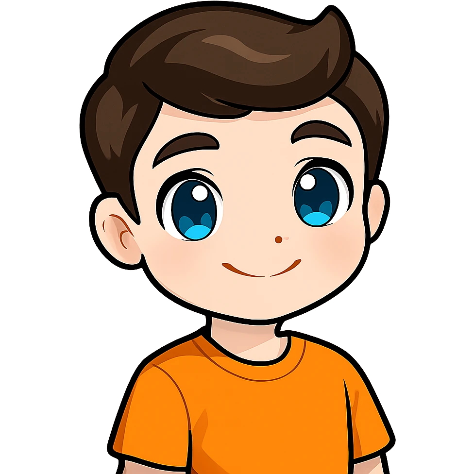 Separate the boy and the blue bird into two individual characters, each on their own with a transparent background, keeping the original cartoon style and appearance as in the reference image. emoji