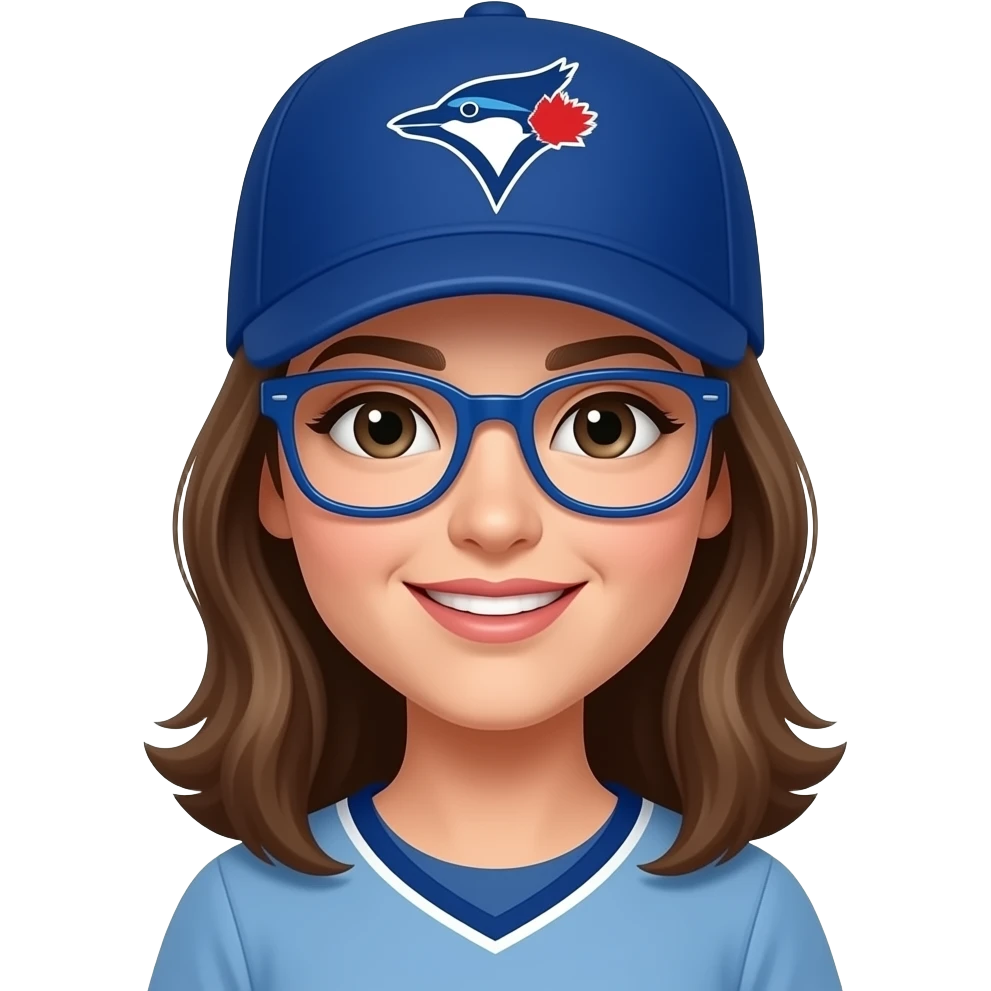 blue jays lady glasses emoji