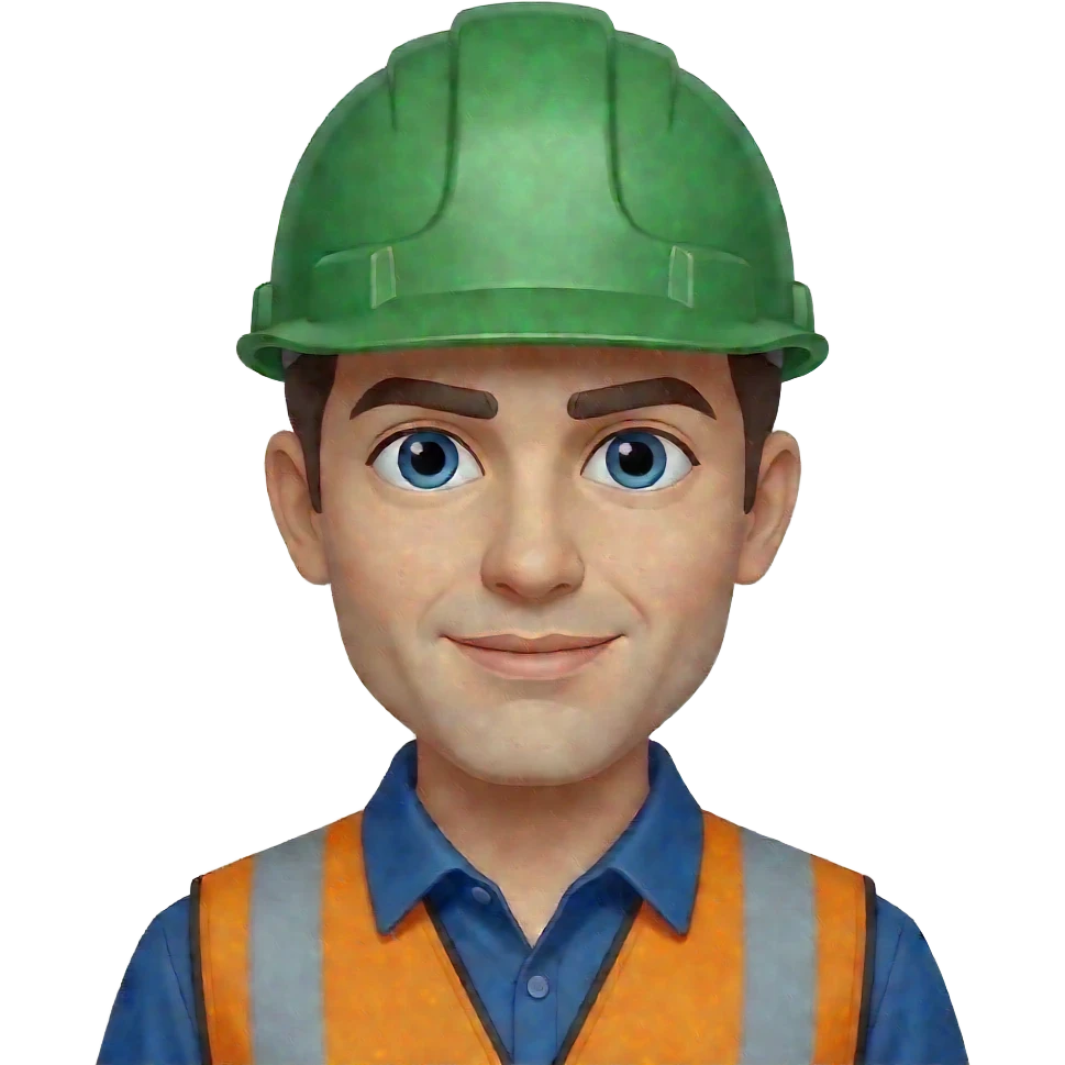 Safety officer emoji with green halmet emoji