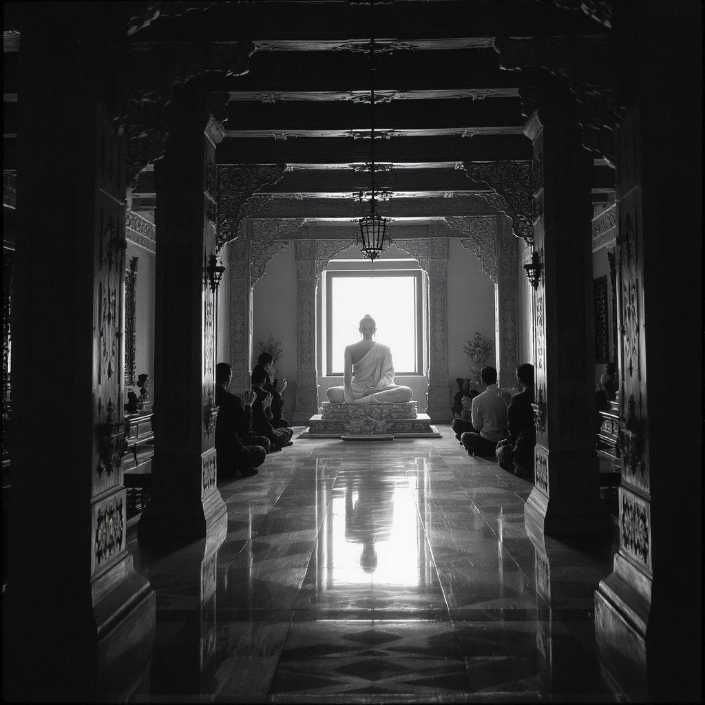people praying in a Buddhist temple emoji