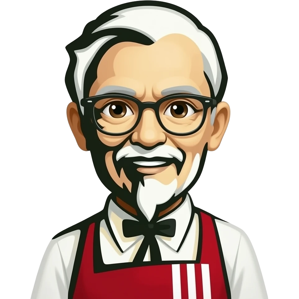 an indian boywith kfc emoji