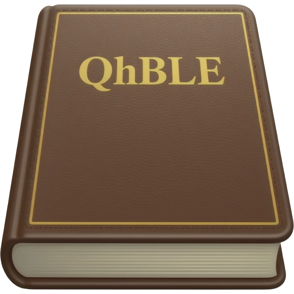 The Bible app..make the text clearer, front perspective...darker brown and more realistic brown leather cover. emoji