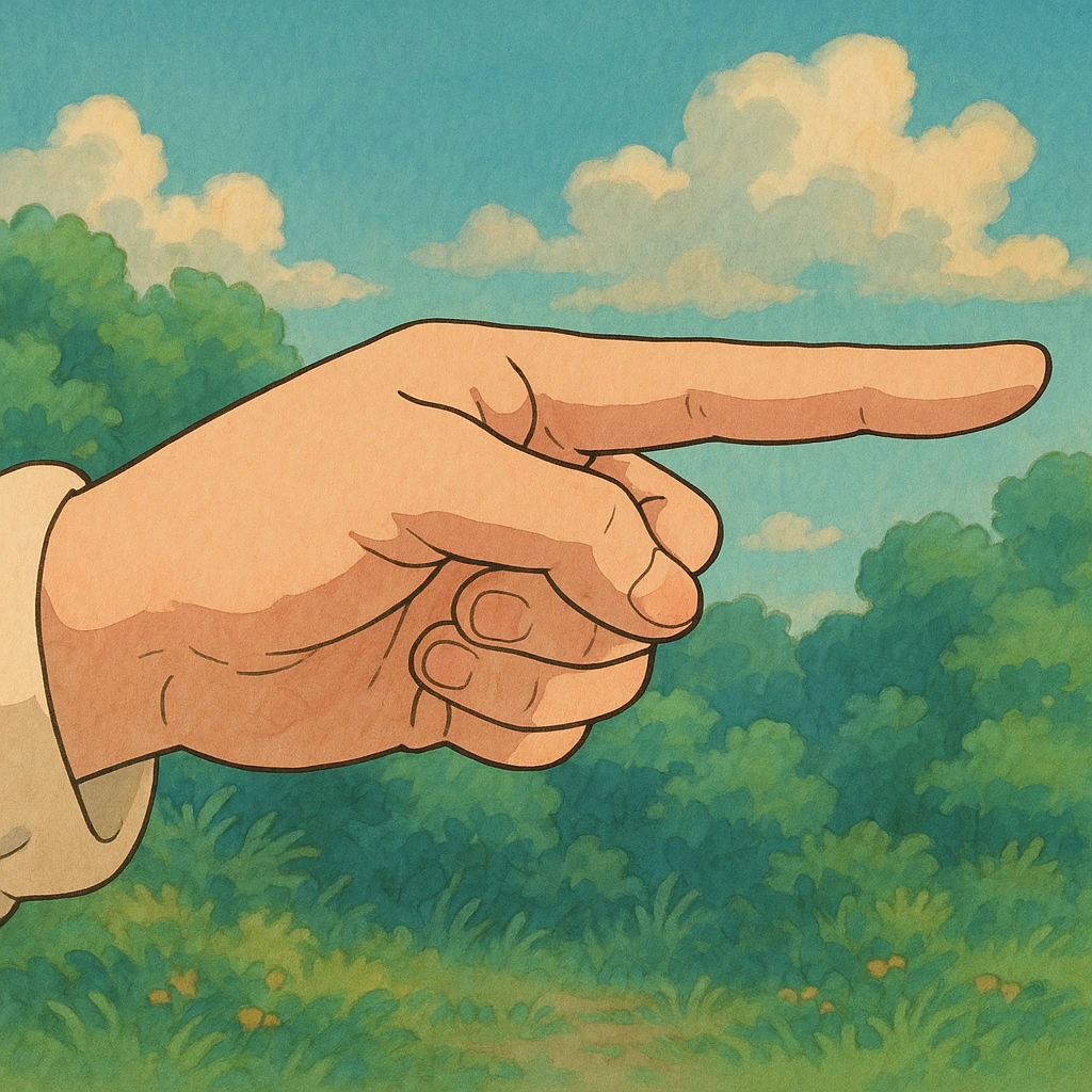 hand pointing forward emoji
