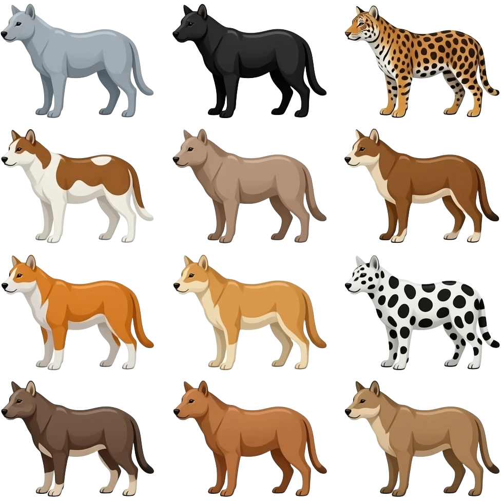 animals variations emoji