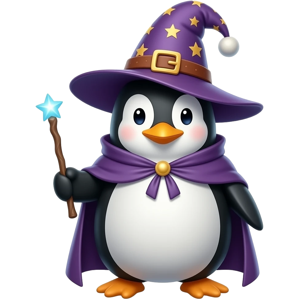 Penguin Wizard emoji
