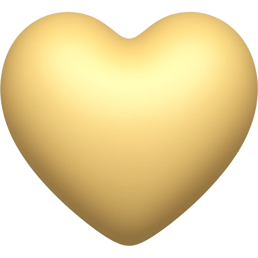 Pastel Yellow Heart 3D emoji