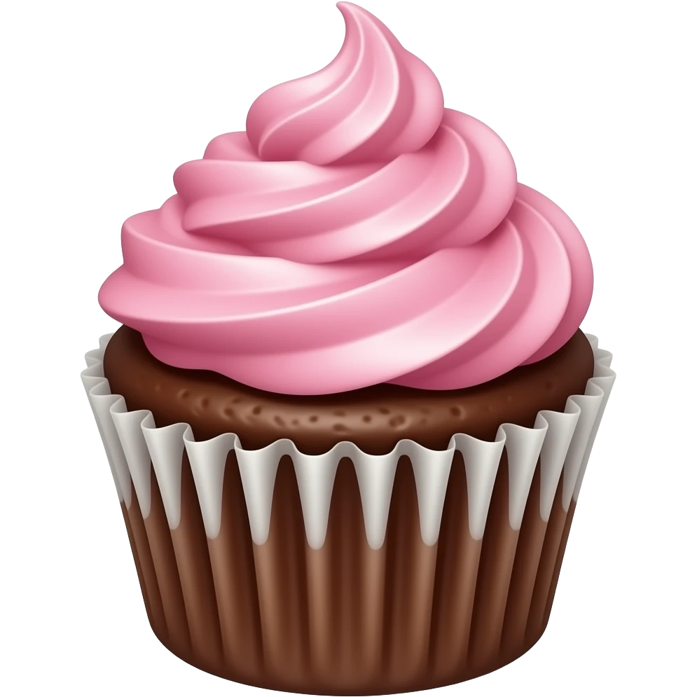 Cupcake with pink icing emoji