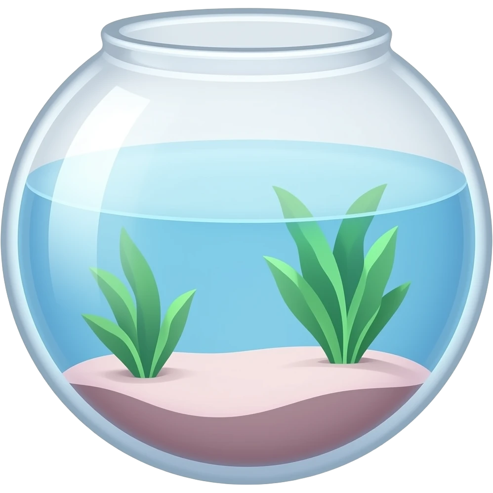 soft pink blue round mini aquarium , transparent background inspired by barbie colour pallete emoji
