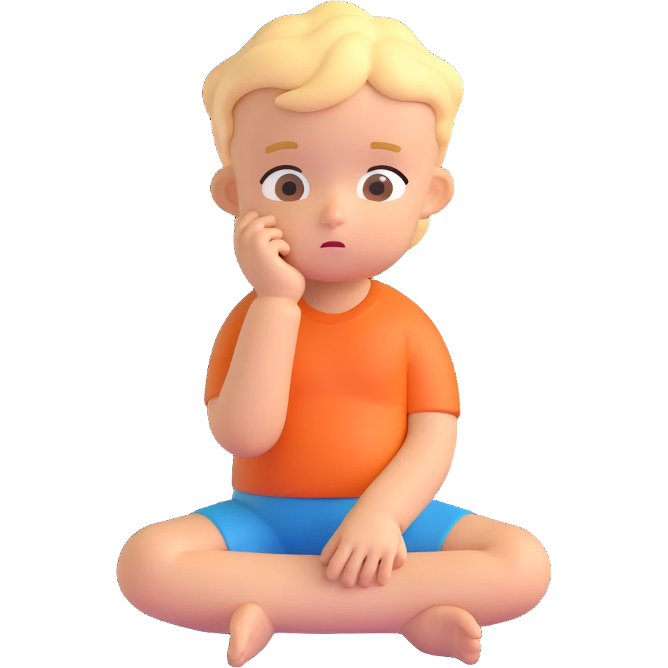 happy single thinking children emoji