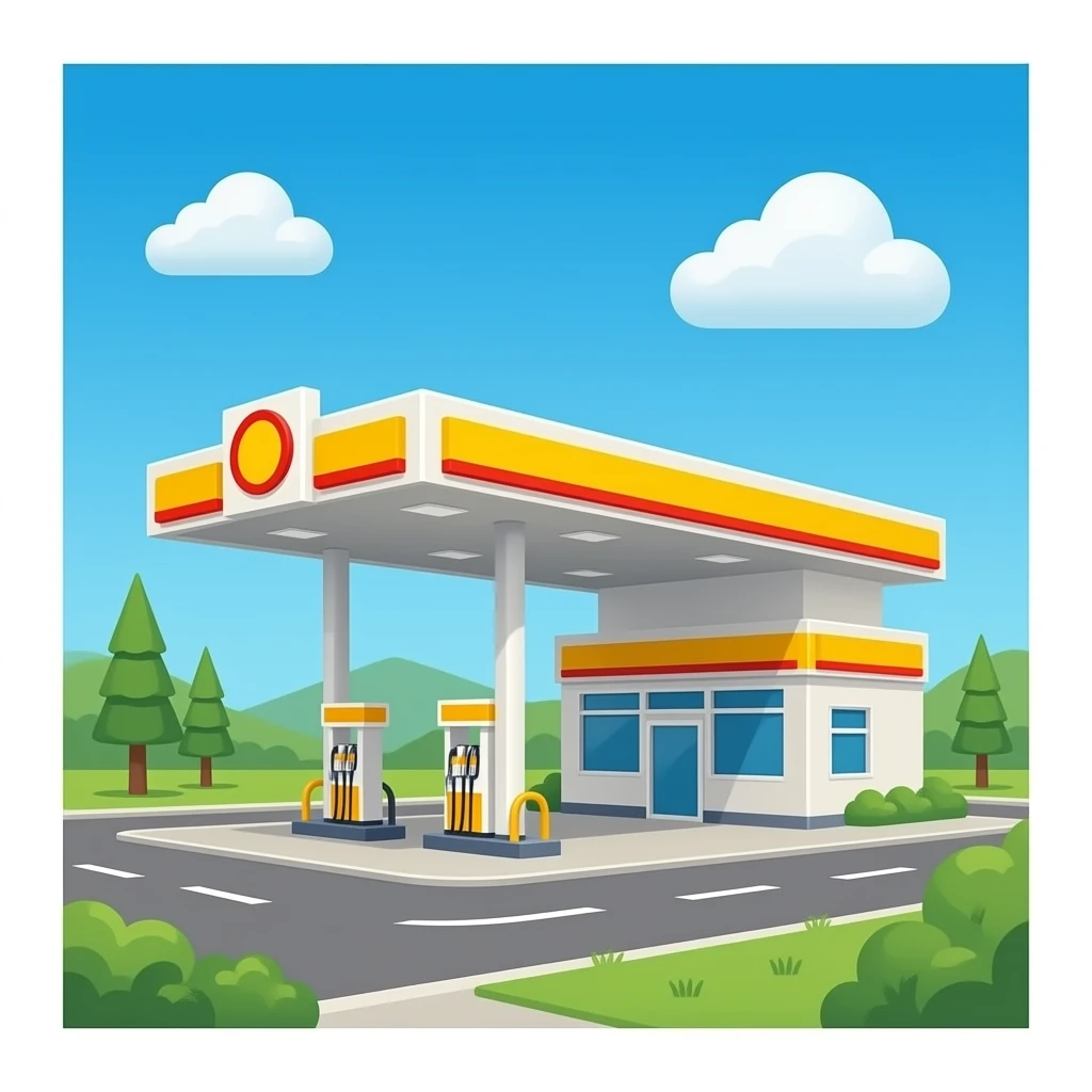 газовая станция желтая emoji