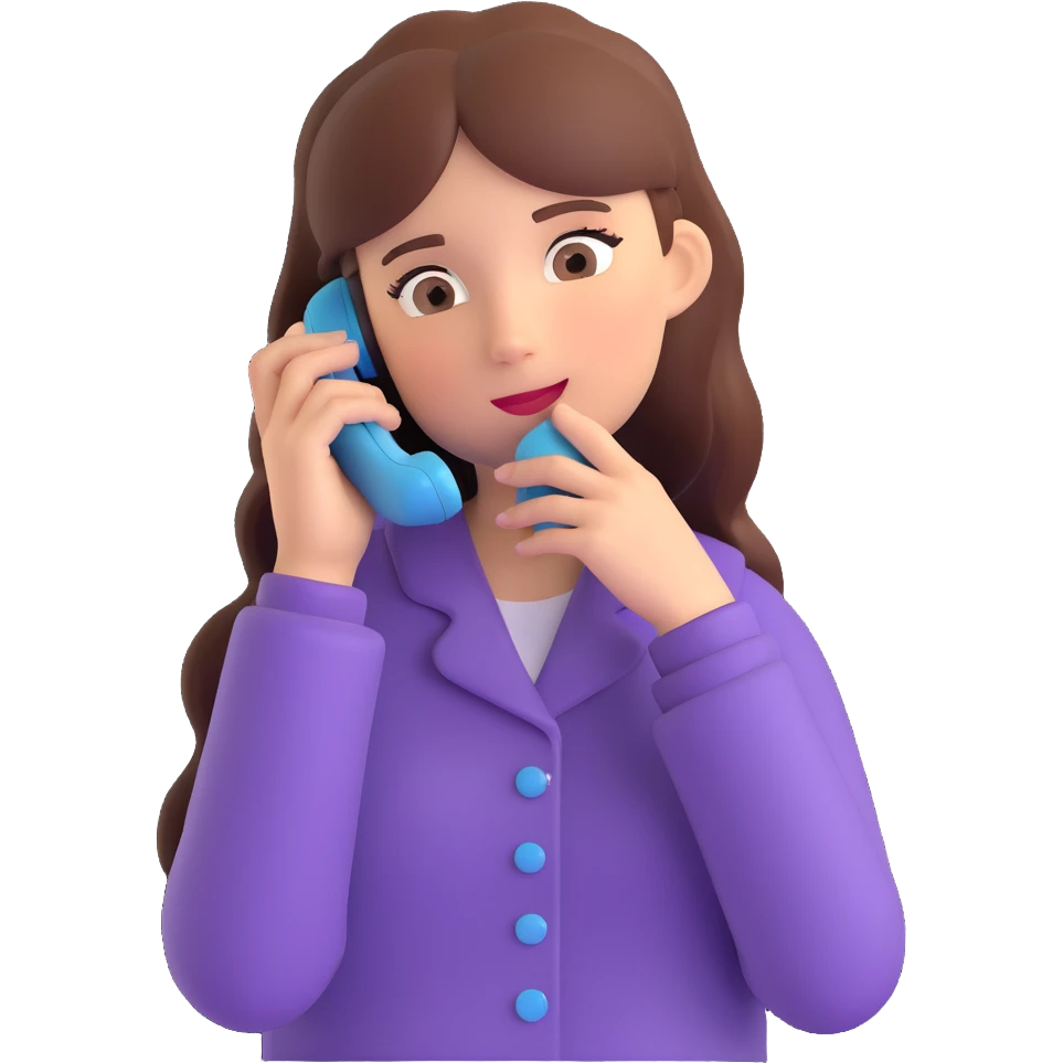 girl talking on phone bedroom background, close up pose emoji