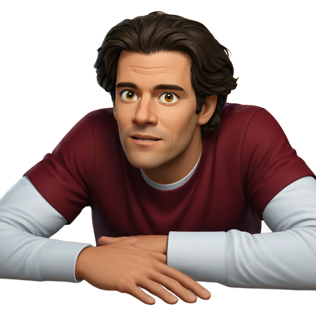 male portrait in layered attire emoji