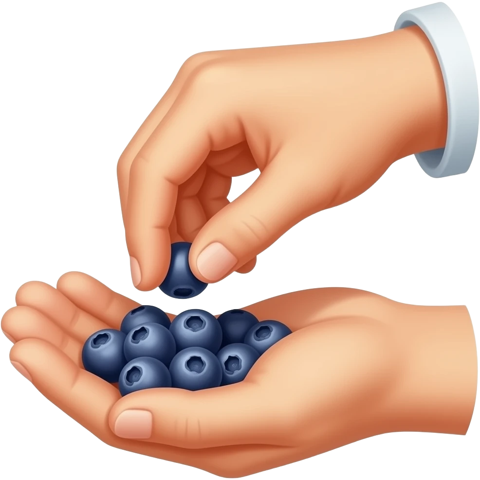 hand picking berries emoji