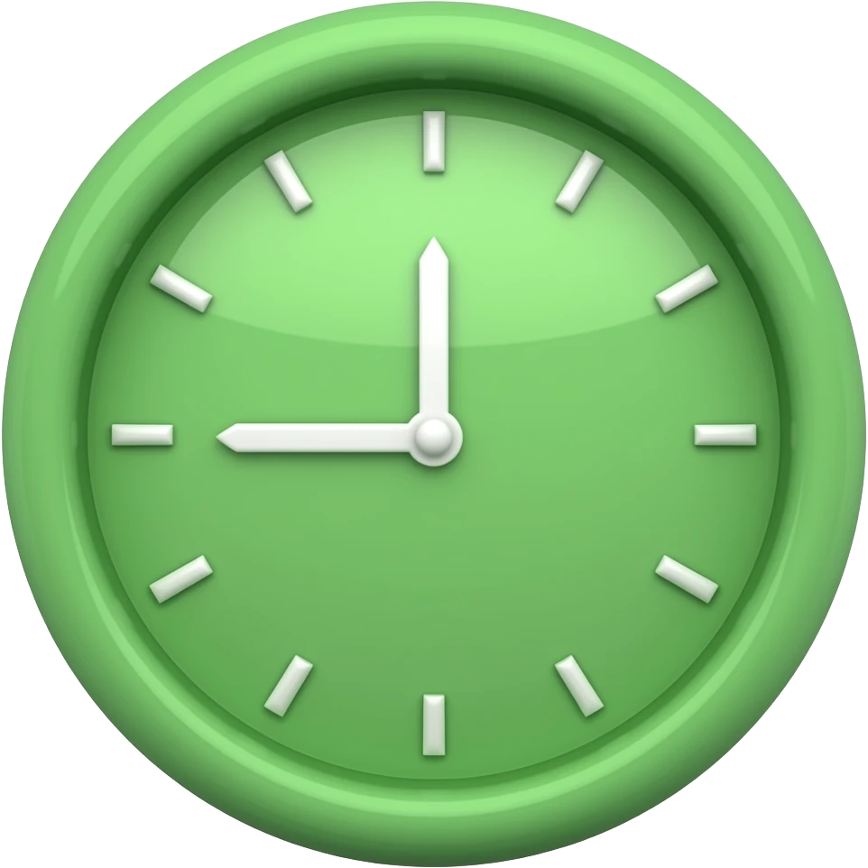 green clock emoji