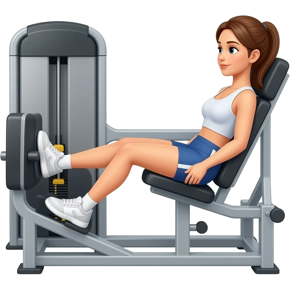 Leg press machine woman emoji