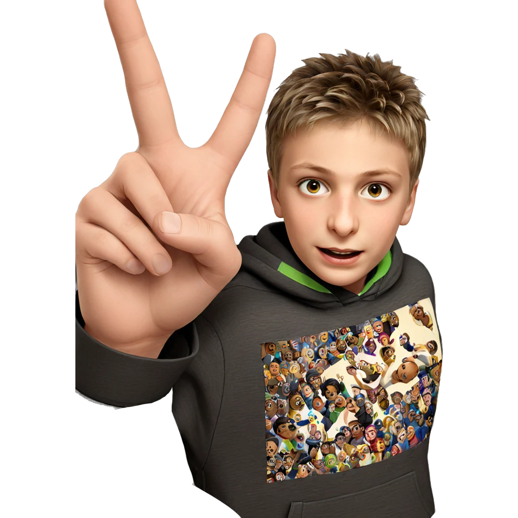 realistic portrait of a boy emoji