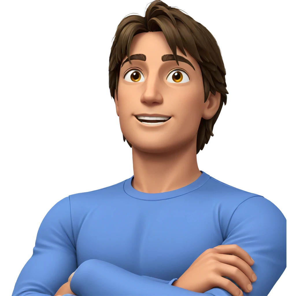 smiling boy with crossed arms emoji