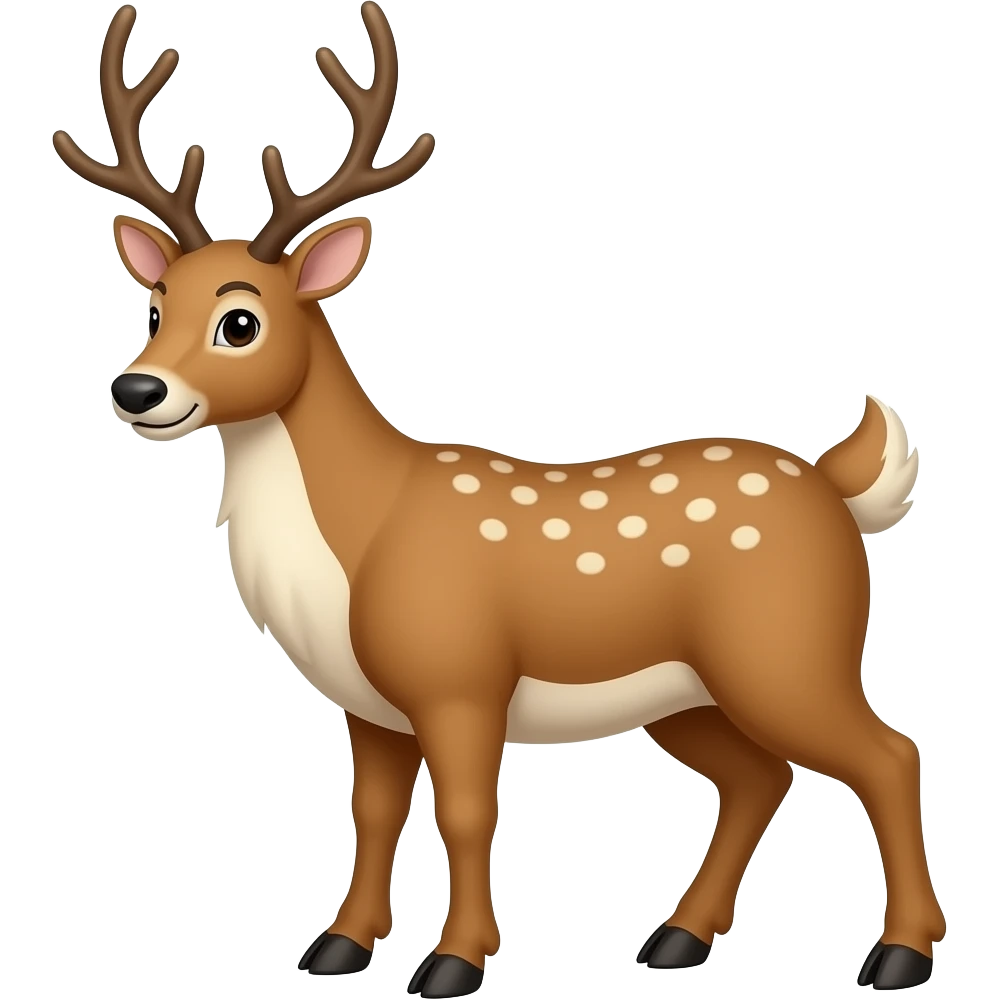 Cartoon reindeer emoji