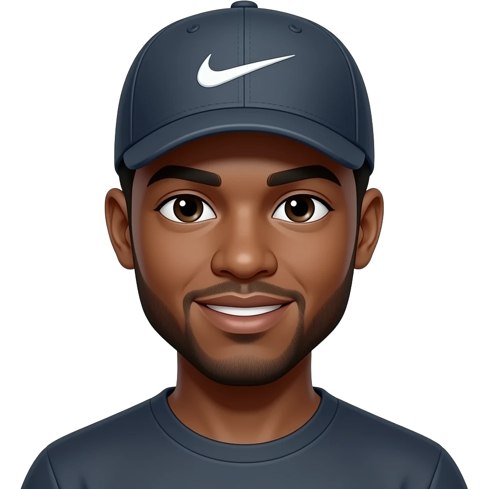 Mete essa imagem com um chapéu da Nike . E lhe mete a pele negra emoji