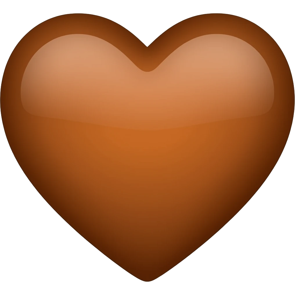 Marron heart emoji