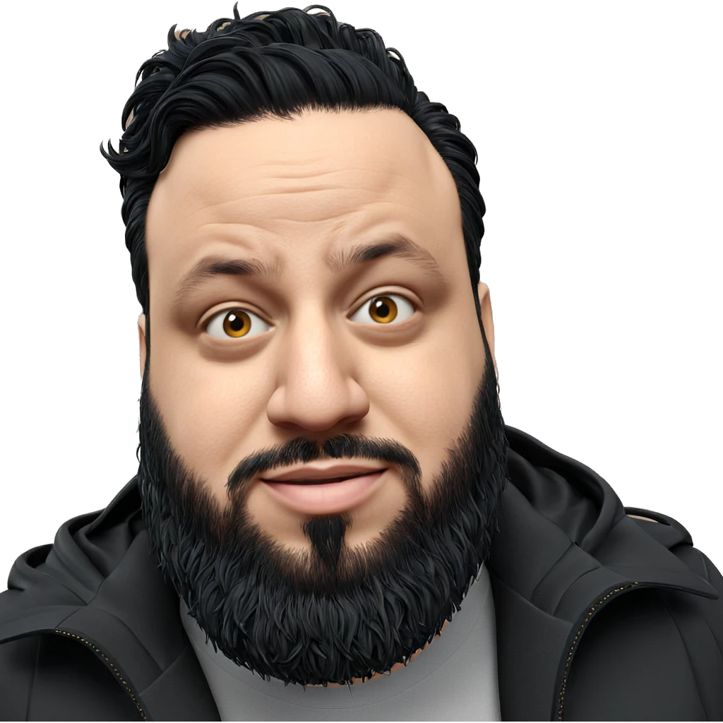 smiling man in black jacket emoji