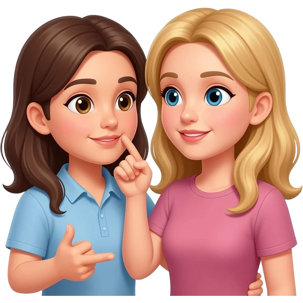 A girl cheating on her man with another woman emoji