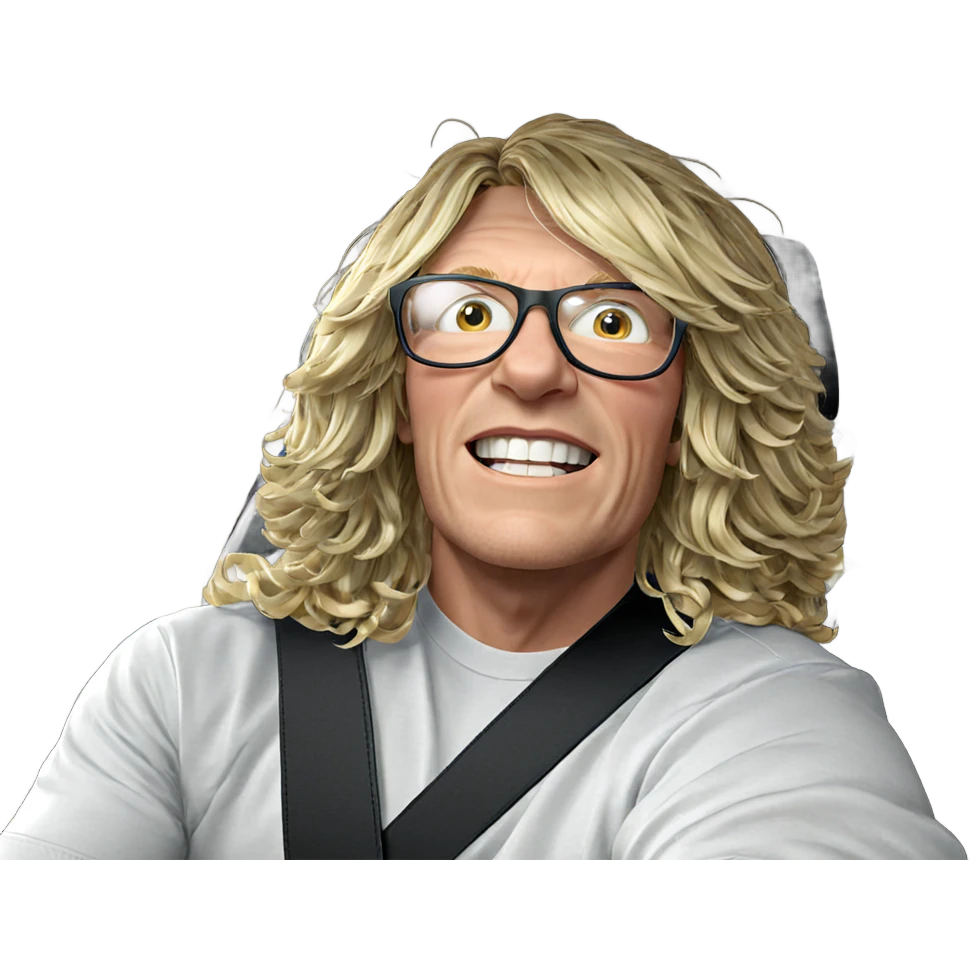 blonde male in car interior emoji