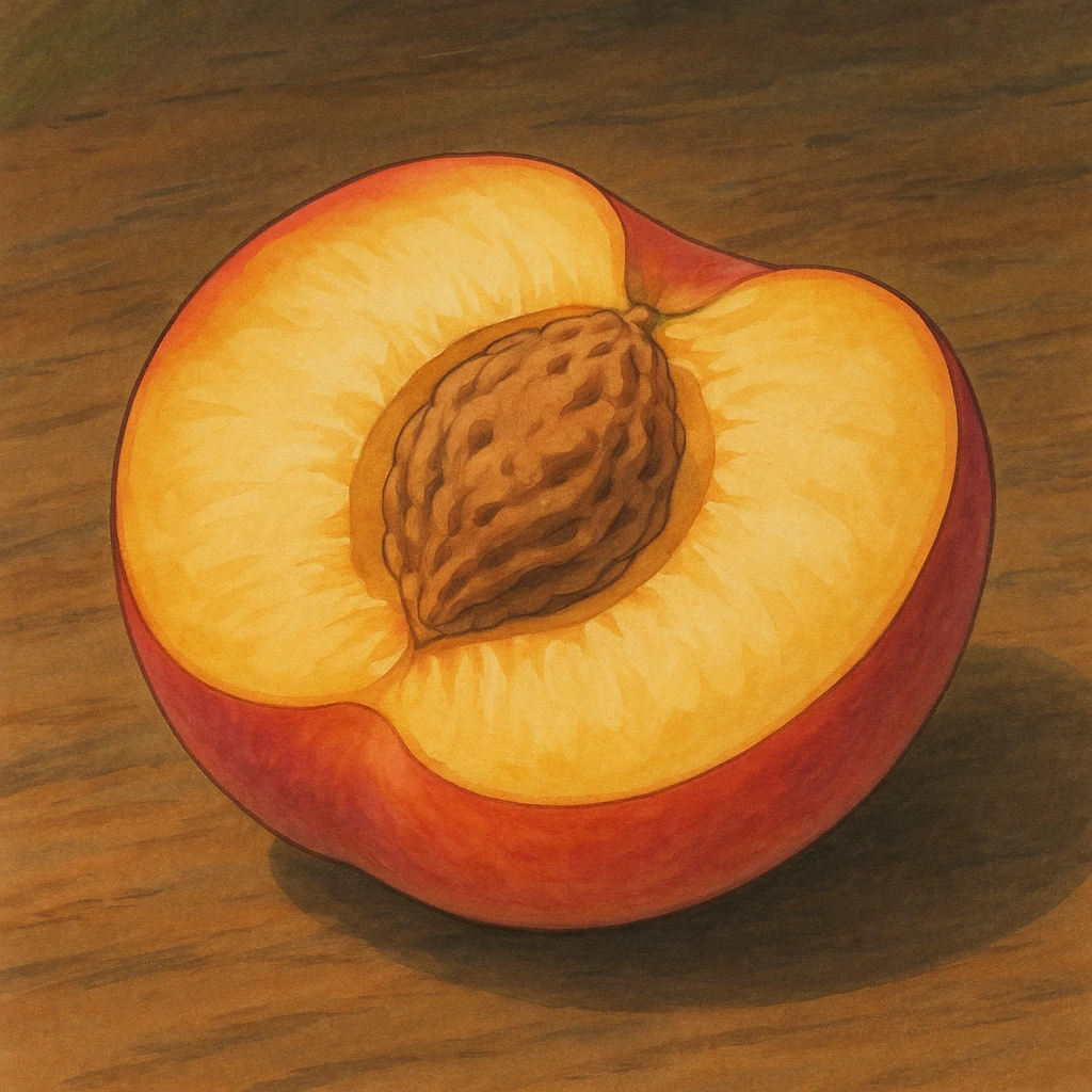 nectarine half emoji