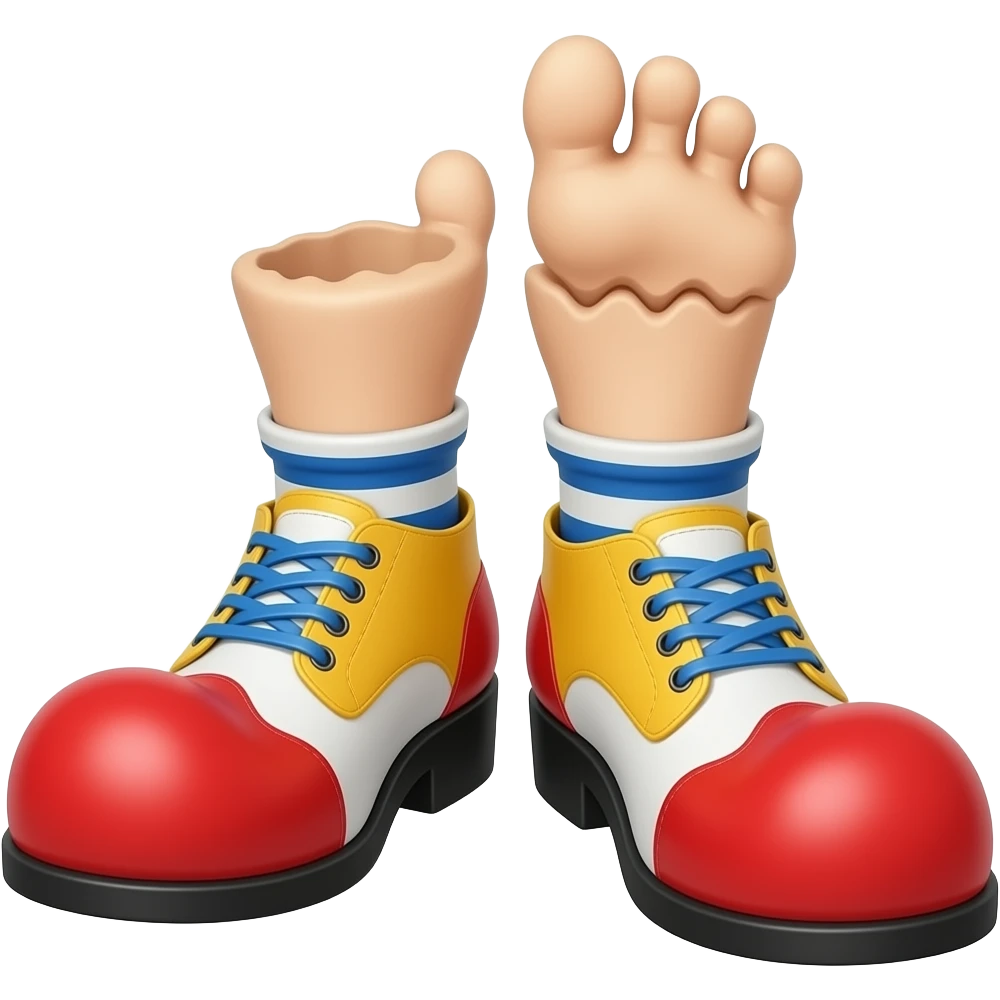 toes ripping of clown shoes emoji