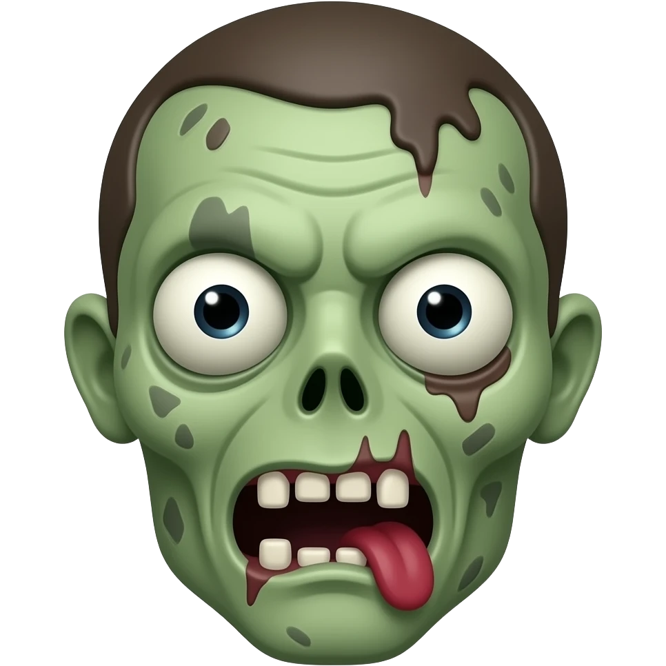 Zombie face emoji