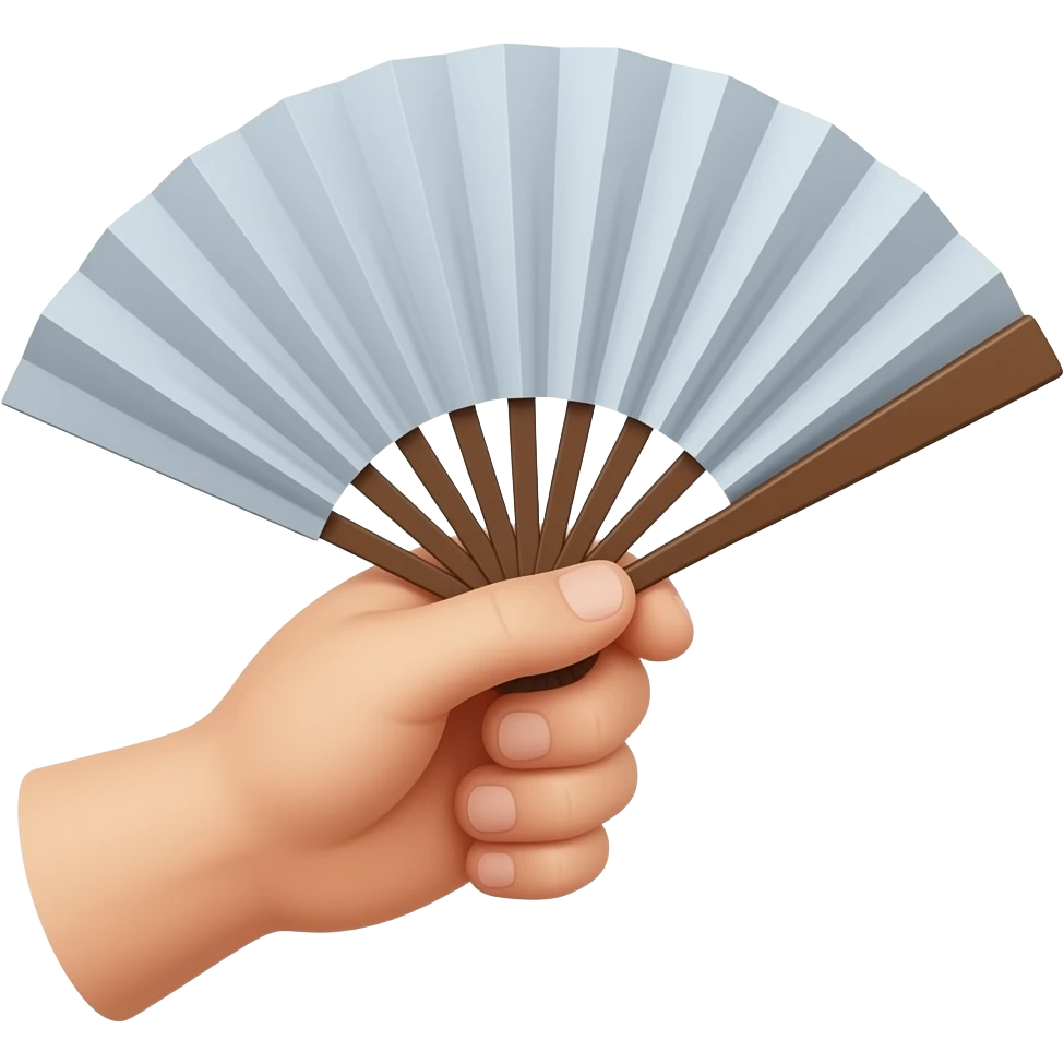 hände pov handfächen von einem weggestreckt emoji