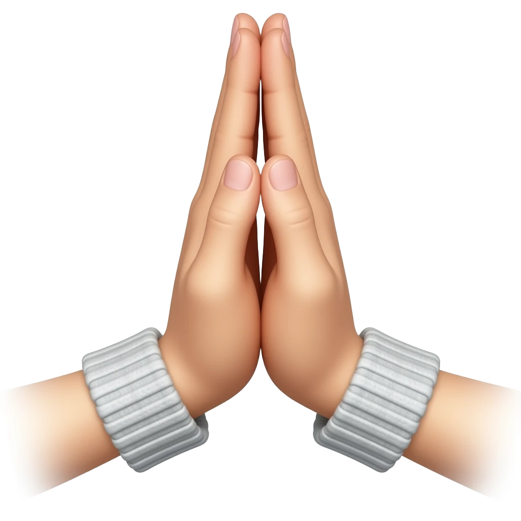 namste 2 hand join only hand emoji