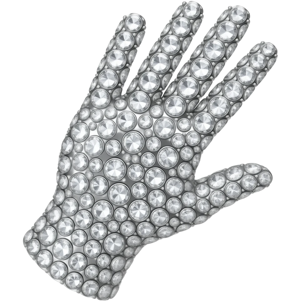 Swarovski diamond glove sparkly emoji