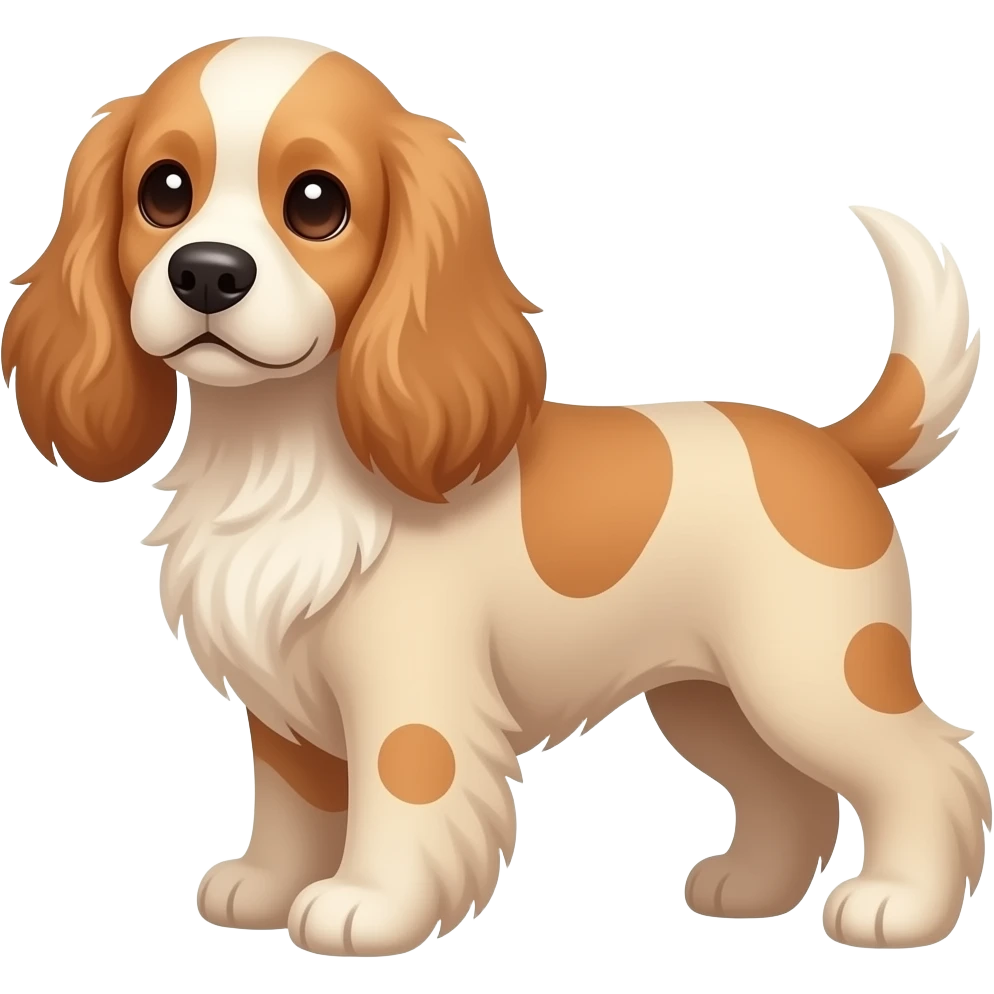 얼룩없는 베이지 아메리칸 코커스파니엘 emoji
