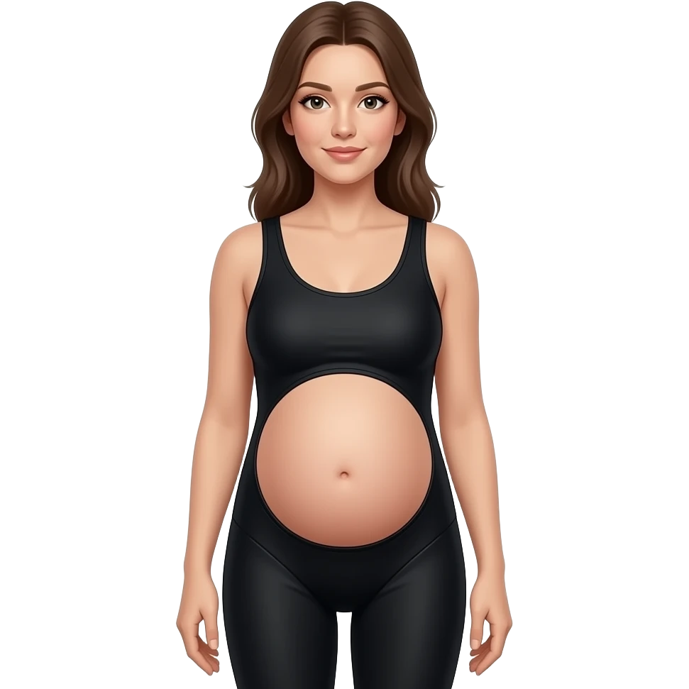 Femme Belly stuffing legging maillot de bain 1 pièce  noir  42/44taille emoji