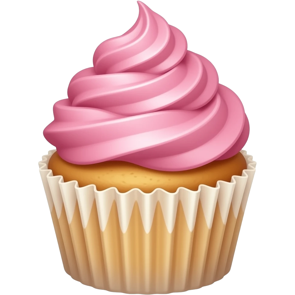 Cupcake with pink icing emoji