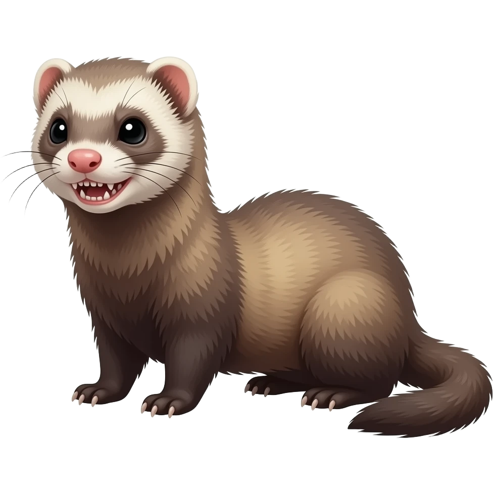 Ferret with human teeth emoji