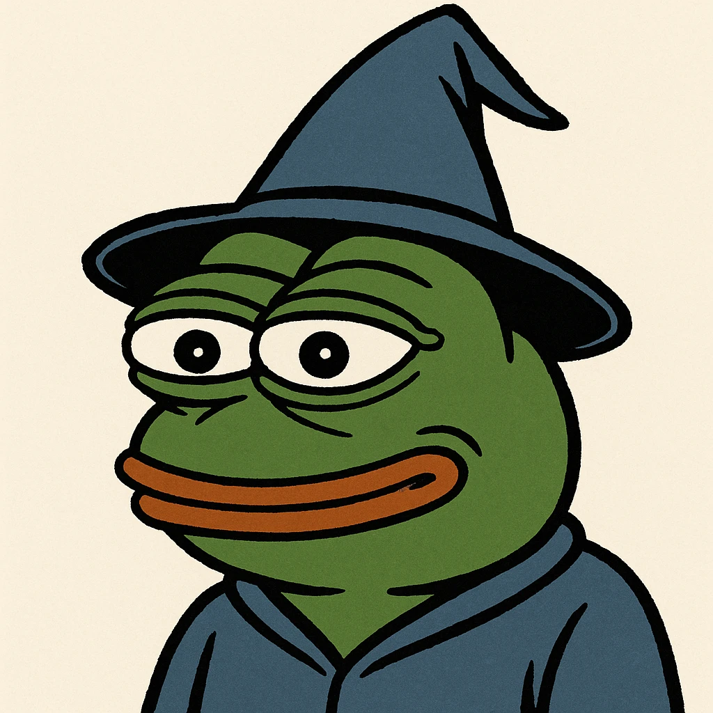 pepe the frog as a wizard, 3D rendered, vibrant colors emoji