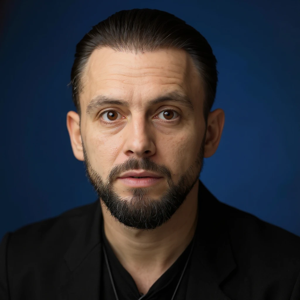 A professional, high-resolution, hyperrealism, profile photo, maintaining the exact facial emoji