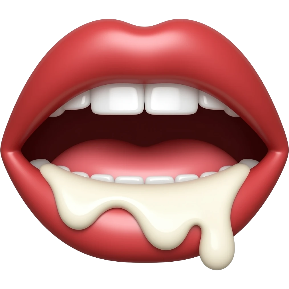 Mouth cum creamy emoji