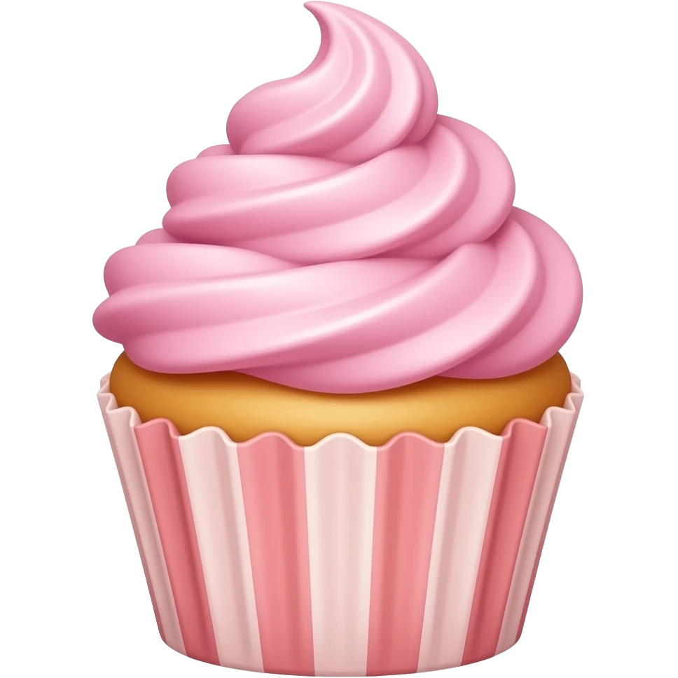 Cupcake with pink icing emoji