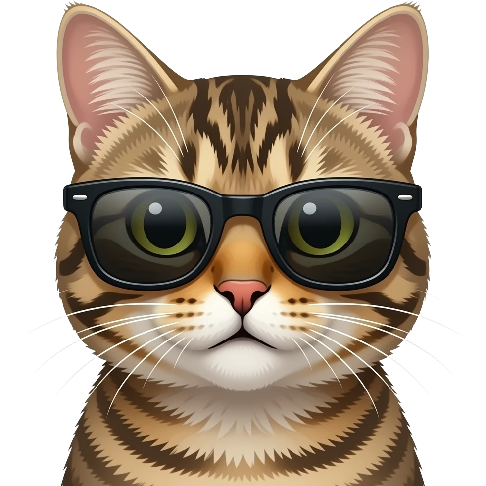 Cat wearing sunglasses emoji