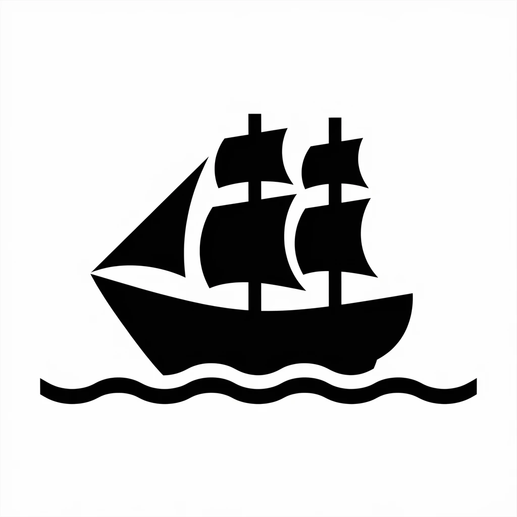 Ship icon black silhouette emoji